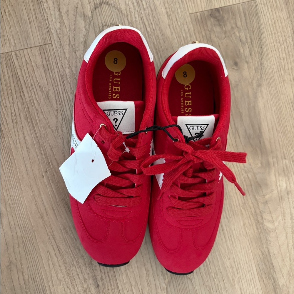 Guess Vibrant Red Athletic Shoes size 8 new